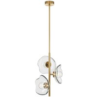 Hängeleuchte Glas Metall G9 H: max. 97 cm in Messing von Maytoni