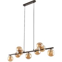 Hängeleuchte Glas Metall L: 116 cm Braun Bernstein 9x G9 von TK Lighting