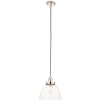 Hängeleuchte Glas Metall Ø 22,5 cm Nickel E27 Industrial Hängeleuchte Glas Metall Ø 22,5 cm Nickel E27 Industrial von Endon