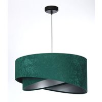 Hängeleuchte Grün Silber E27 rund Ø 50 cm Velours Optik von BPS Koncept
