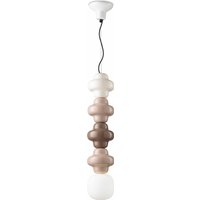 Hängeleuchte Keramik Glas E14 Bunt Weiß Retro Design von Ferroluce