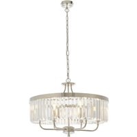 Hängeleuchte Kristall Metall Ø 55 cm rund 6x E14 TRENTON von Endon