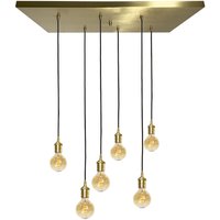 Hängeleuchte Messing massiv B: 80 cm in Bronze hell 6x E27 von Ghidini Giovanni Battista