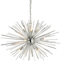 Hängeleuchte Metall B: 62 cm groß in Chrom 9x G9 Modern von Endon