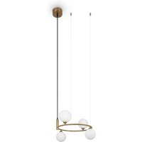 Hängeleuchte Metall Glas B: 39 cm H: max. 178 cm G9 von Maytoni