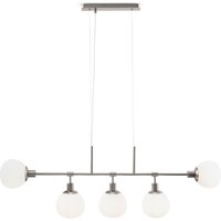 Hängeleuchte Metall Glas H: max. 149,3 cm Nickel Weiß von Maytoni