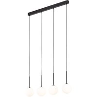 Hängeleuchte Metall Glas L: 78 cm Schwarz Weiß 4x G9 von TK Lighting