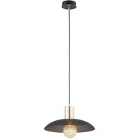 Hängeleuchte Metall Ø 30 cm H: max. 100 cm Schwarz Gold E27 von Emibig
