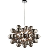 Hängeleuchte Rauchglas Metall B: 72 cm Schwarz Chrom Rauchgrau Hängeleuchte Rauchglas Metall B: 72 cm Schwarz Chrom Rauchgrau von Endon
