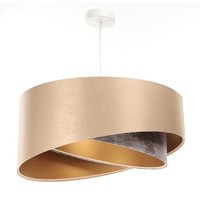 Hängeleuchte Satin E27 rund D: 50 cm in Gold Bunt von BPS Koncept