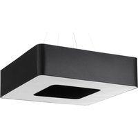 Hängeleuchte Schwarz 80 cm breit Stoff 8x E27 eckig von Sollux
