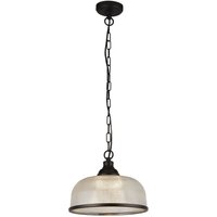 Hängeleuchte Schwarz Glas Metall Ø 27 cm H: max. 1,2 m von Searchlight