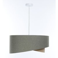 Hängeleuchte Stoff Grün Beige E27 rund Ø 60 cm Modern von BPS Koncept