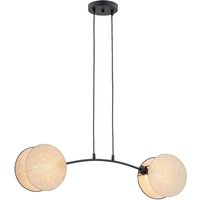 Hängeleuchte Stoff Metall 82 cm lang H: max. 100 cm 2x E27 Hängeleuchte Stoff Metall 82 cm lang H: max. 100 cm 2x E27 von Emibig