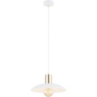 Hängeleuchte Weiß Gold Ø 30 cm H: max. 100 cm verstellbar E27 von Emibig