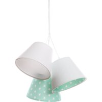 Hängeleuchte Weiß Mint Stoff 3-flmg Kinderzimmer Hängeleuchte Weiß Mint Stoff 3-flmg Kinderzimmer von BPS Koncept