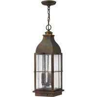 Hängeleuchte außen IP23 E14 Glas Messing in Braun antik Hängeleuchte außen IP23 E14 Glas Messing in Braun antik von ELSTEAD