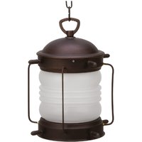 Hängeleuchte außen Messing Glas Ø 26 cm E27 Rostbraun Antik von Lido Light Fixture Man. LTD