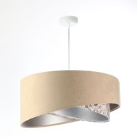 Hängeleuchte rund D: 50 cm E27 Stoff Velours Optik Modern KARIM von BPS Koncept