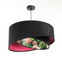 Hängeleuchte rund Ø 50 cm Stoff Velours Optik Tropical E27 Hängeleuchte rund Ø 50 cm Stoff Velours Optik Tropical E27 von BPS Koncept
