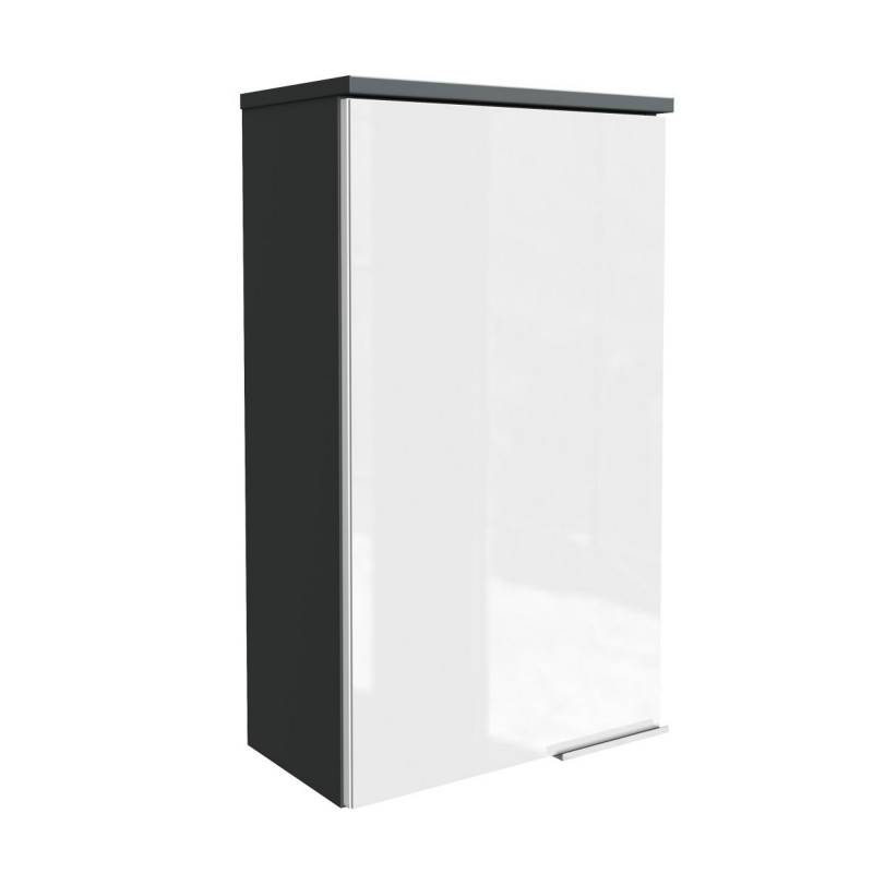 Fackelmann Hängeschrank 'Kara' anthrazit, weiß matt 40,5 x 70 x 22,5 cm links von Fackelmann