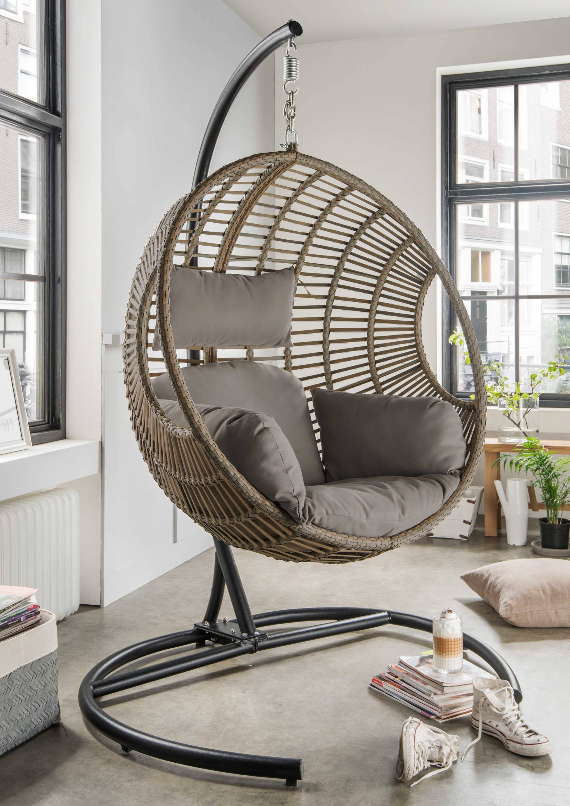 Hängesessel COCO DELUXE II Grau-Meliert Grau-Meliert Hängesessel COCO DELUXE II Grau-Meliert Grau-Meliert