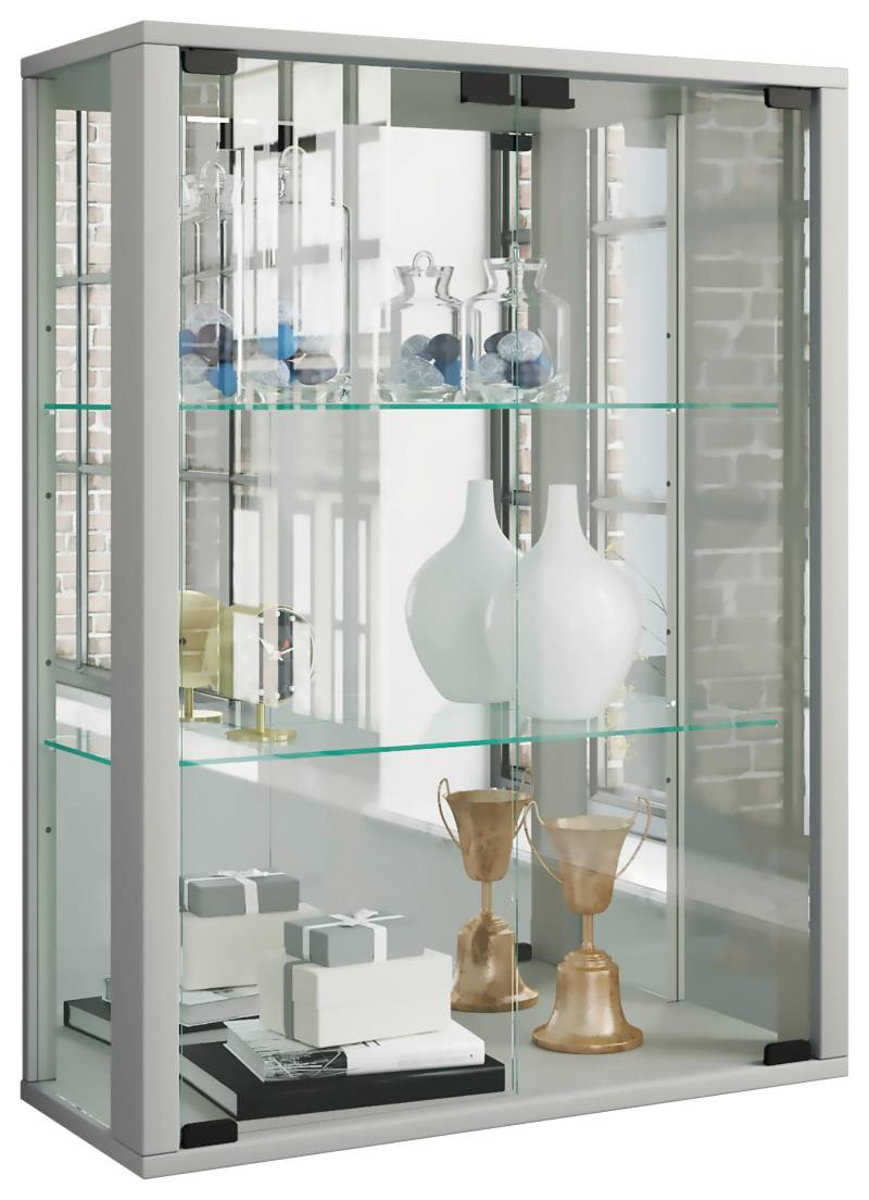 Hängevitrine Udina in Silberfarben