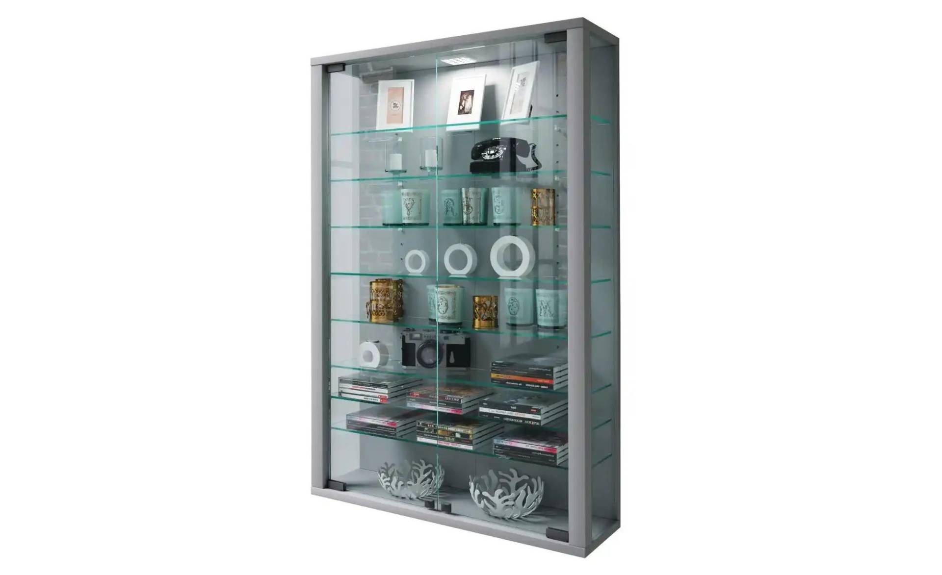 Hängevitrine ¦ silber ¦ Maße (cm): B: 59 H: 91,3 Kommoden & Sideboards > Vitrinen - Möbel Kraft