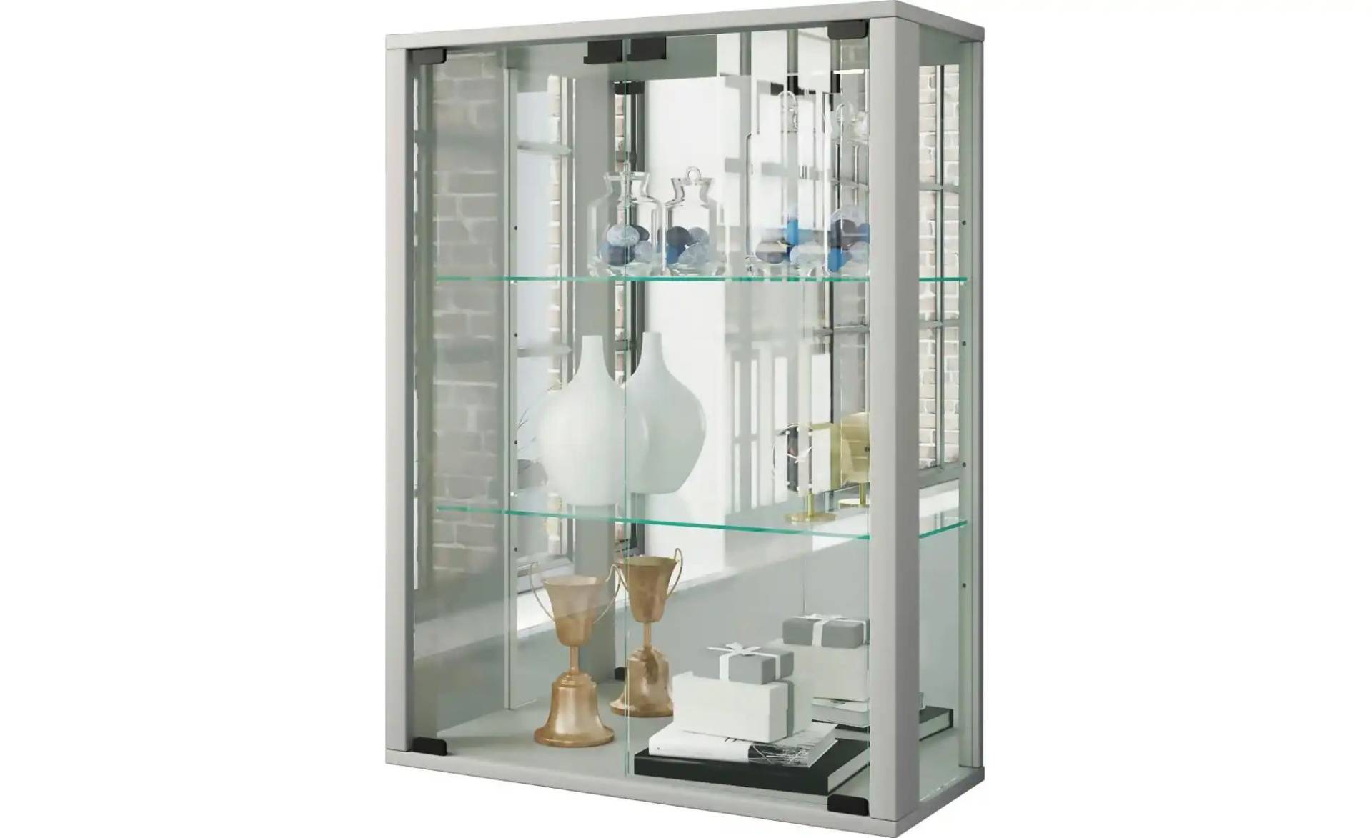 Hängevitrine ¦ silber ¦ Maße (cm): B: 60 H: 80 Kommoden & Sideboards > Vitrinen - Möbel Kraft