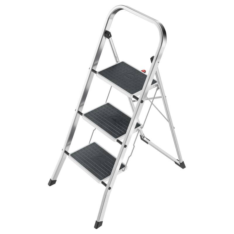 Hailo Trittleiter 'K70 StandardLine' 3 Stufen, silbern 70 cm