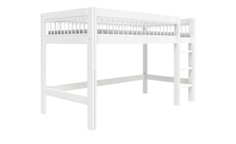 Lifetime Halbhohes Bett mit gerader Leiter  Breeze ¦ weiß ¦ Maße (cm): B: 102 H: 128 Betten > Bettgestelle - Höffner