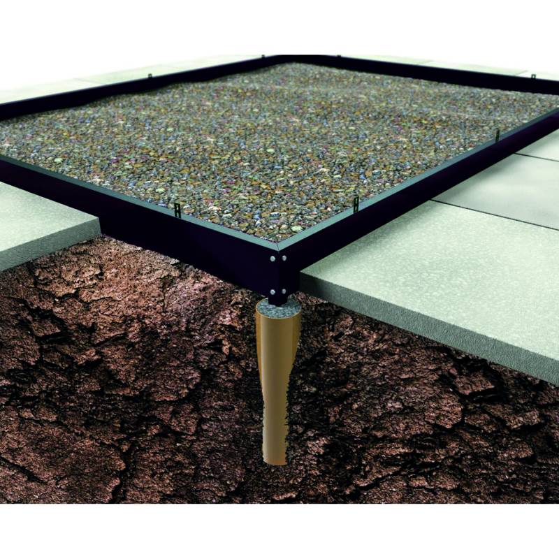 Halls Fundament für 'Popular 66' 3,8 m² Gewächshaus