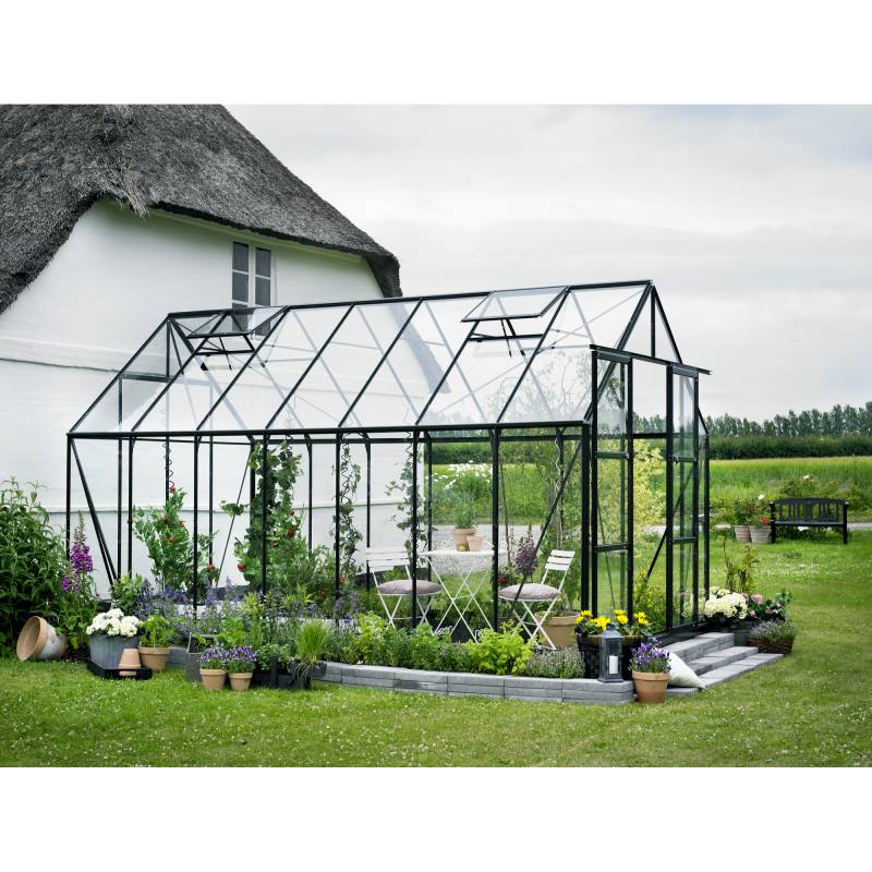 Halls Gewächshaus 'Magnum 148' 257 x 446 cm mit 3 mm Sicherheitsglas grün
