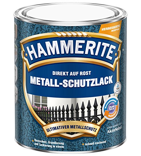 Hammerite Metall-Schutzlack Hammerschlag, 075 Liter in Dunkelgrau