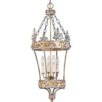 Handgefertigte Hängelampe in Silber Gold Barock Design Handgefertigte Hängelampe in Silber Gold Barock Design von ELSTEAD