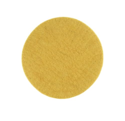 Handgemacht & Fairtrade-Zertifiziert | Gry & Sif | Stilvolles dänisches Design x Napali Kunsthandwerker | Rundes Tischset aus Filz | Ocker | 2er-Set von Gry & Sif