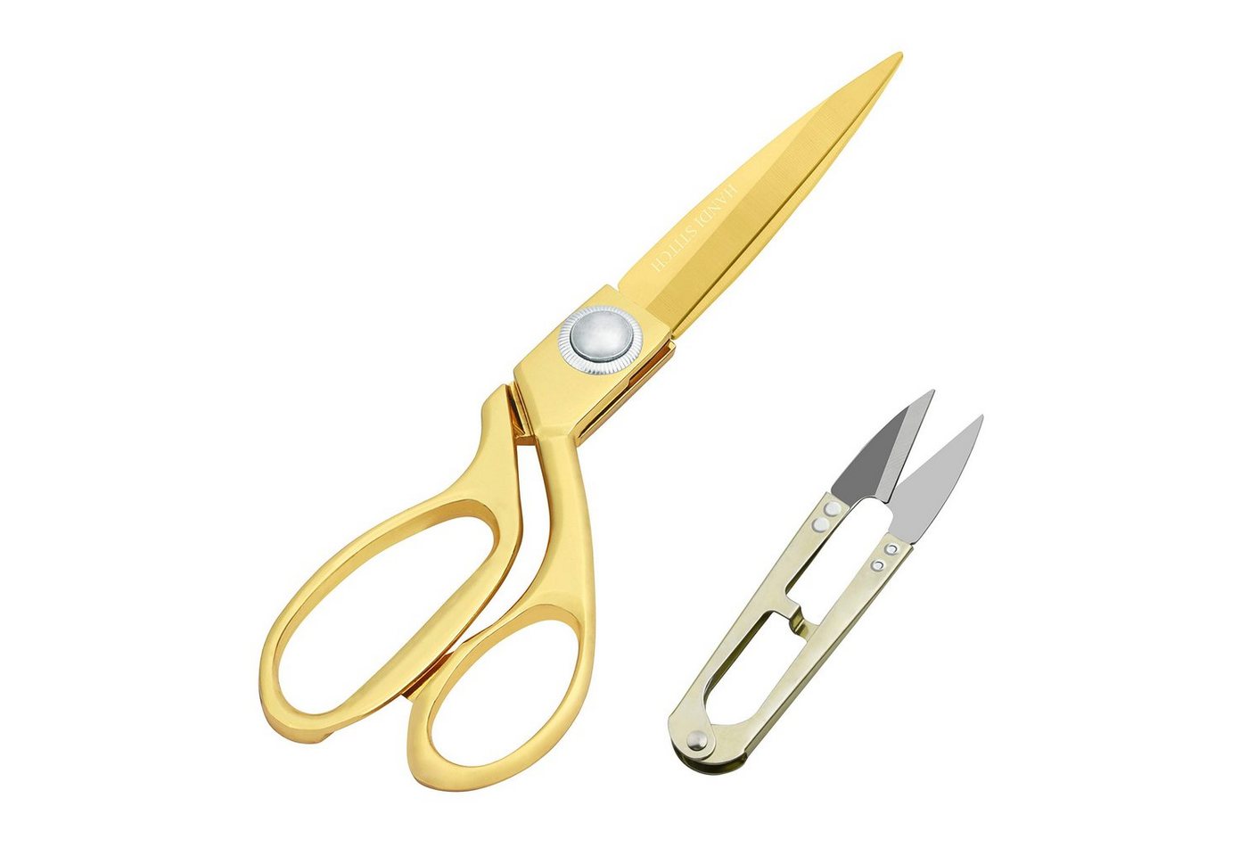 Handi Stitch Papierscheren Goldene Stoffschere mit Fadenschneider, (1-tlg), Golden Fabric Scissors with Thread Cutter von Handi Stitch