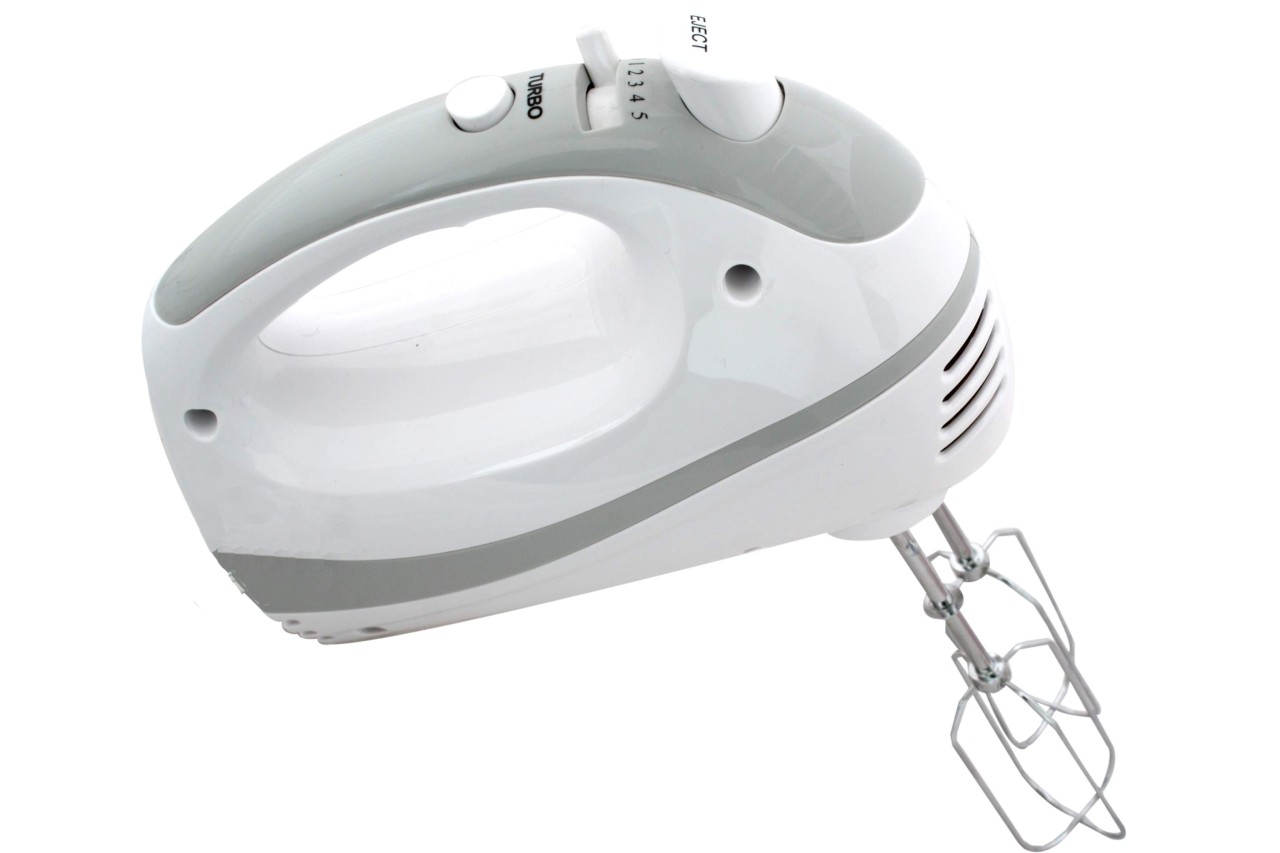 Handmixer 200 Watt Weiss- grau 5 Stufen Mixer Handrührgerät