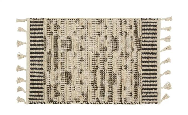 Handwebteppich  Black Coast ¦ beige ¦ Wolle,Baumwolle ¦ Maße (cm): B: 160 Teppiche > Wohnteppiche - Höffner
