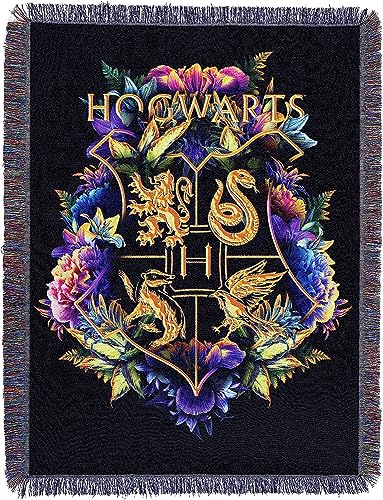 Harry Potter Überwurfdecke, Polyester, Schullaub, 122 x 152 cm von Northwest
