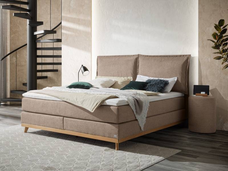 Hasena Boxspringbett Imelda Pronto 180 x 200 cm Pace sand (842) Glamour Top