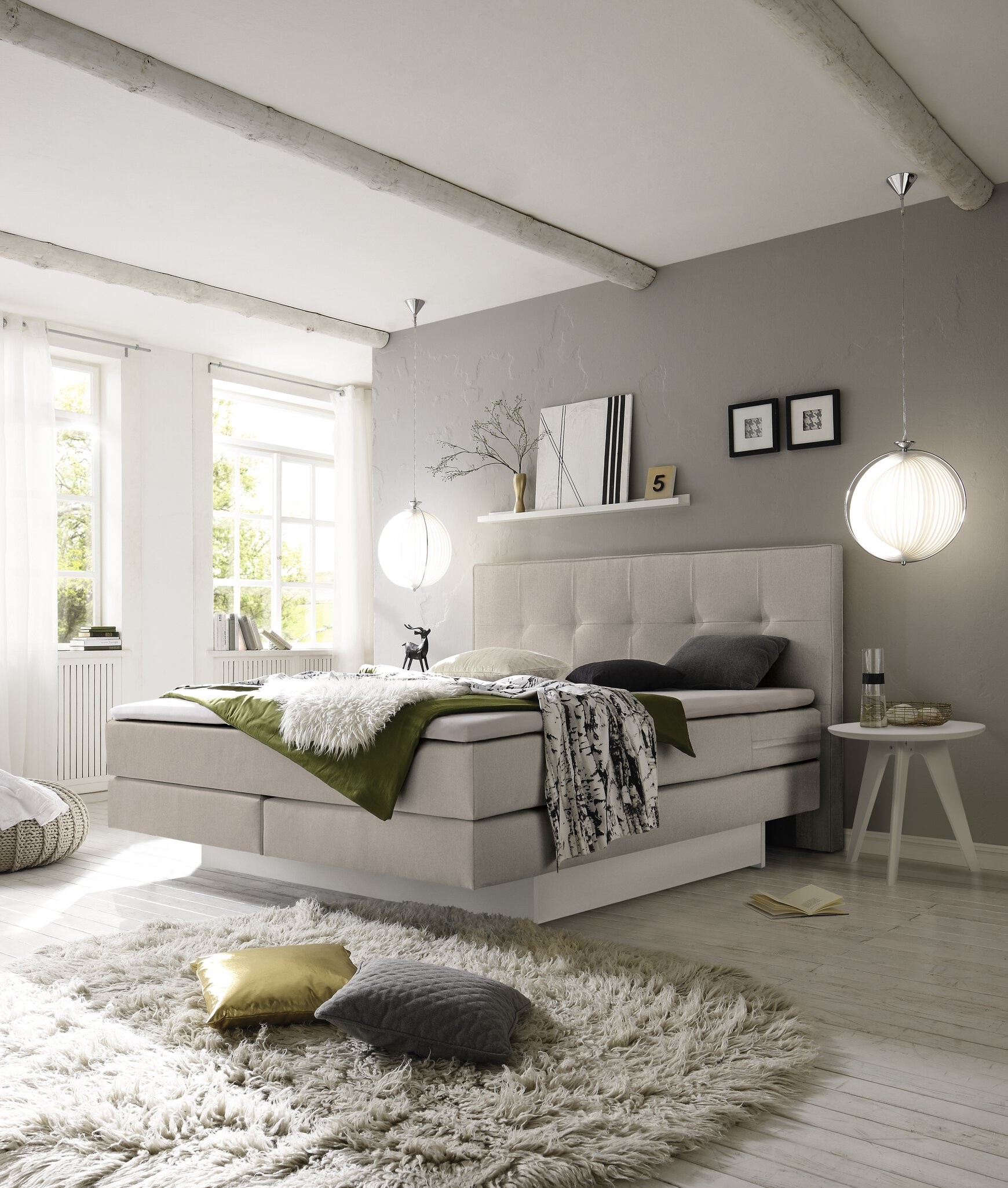 Hasena Boxspringbett inkl. Stauraum Miami, Farbe: ublade: MDF weiss / Front Bettkasten: 10-Buche weiss deckend, lackiert, Bezugsfarbe: Pepe beige, verschiedene Größen Hasena Boxspringbett inkl. Stauraum Miami, Farbe: ublade: MDF weiss / Front Bettkasten: 10-Buche weiss deckend, lackiert, Bezugsfarbe: Pepe beige, verschiedene Größen