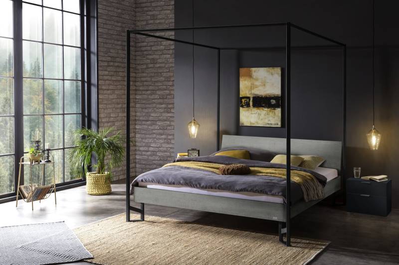 Hasena Himmelbett Ciluna, Farbe: Beton Nachbildung, Metallfarbe: Anthracit, verschiedene Größen