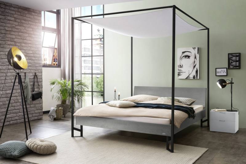 Hasena Himmelbett Veluna, Farbe: Beton Nachbildung, Metallfarbe: Anthracit, verschiedene Größen
