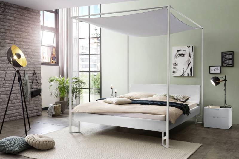 Hasena Himmelbett Veluna, Farbe: Weiss, Metallfarbe: White, verschiedene Größen