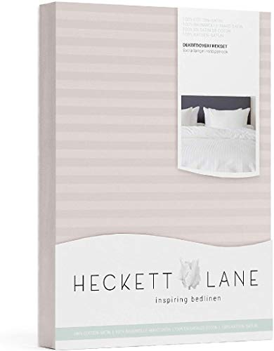 Heckett Lane Uni Stripe Duvet Cover 200 Rosewater von Heckett Lane