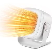 Heizlüfter, PTC Mini Elektroheizer 90° Oszillation, Elektroheizer mit 2 Modi, Kompakter Raumheizer, Tragbarer Heizstrahler für Wohnzimmer,