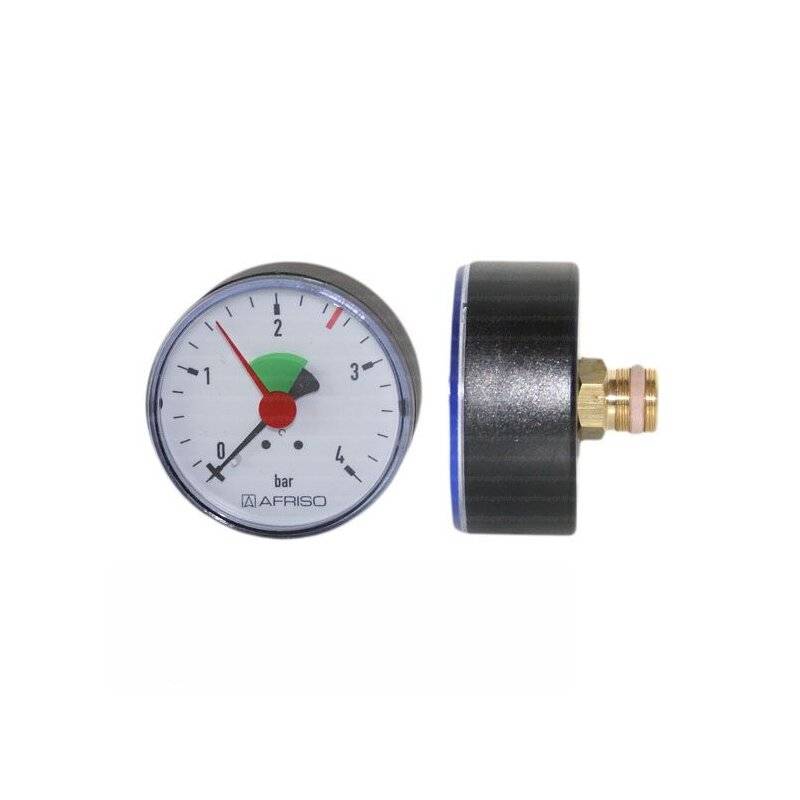 Heizungsmanometer d = 63 mm 3/8" x 2,5 bar, axial, hinten