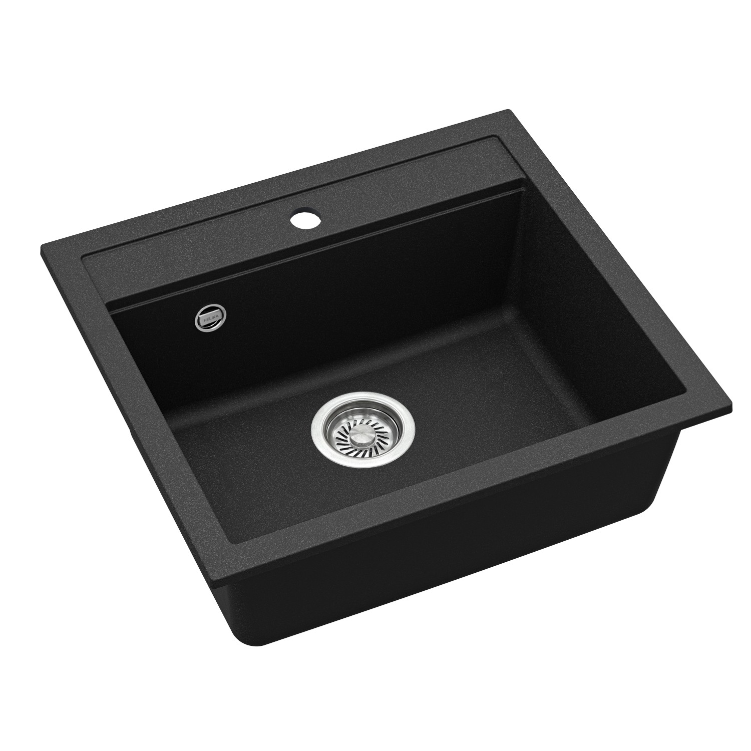 Helika Einbauspüle Granitverbundstoff Quadro 56 cm x 51 cm Schwarz Helika Einbauspüle Granitverbundstoff Quadro 56 cm x 51 cm Schwarz von HELIKA