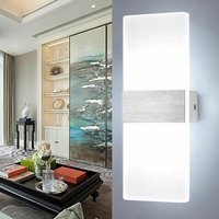 Hengda Moderne LED Außenwandleuchte IP65 Treppenhaus Flurlampe Quadratisch Up Down Deko Licht 7W Schwarz Kaltweiß - Weiß von HENGDA